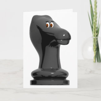 Chess Knight Funny Birthday Card Kort