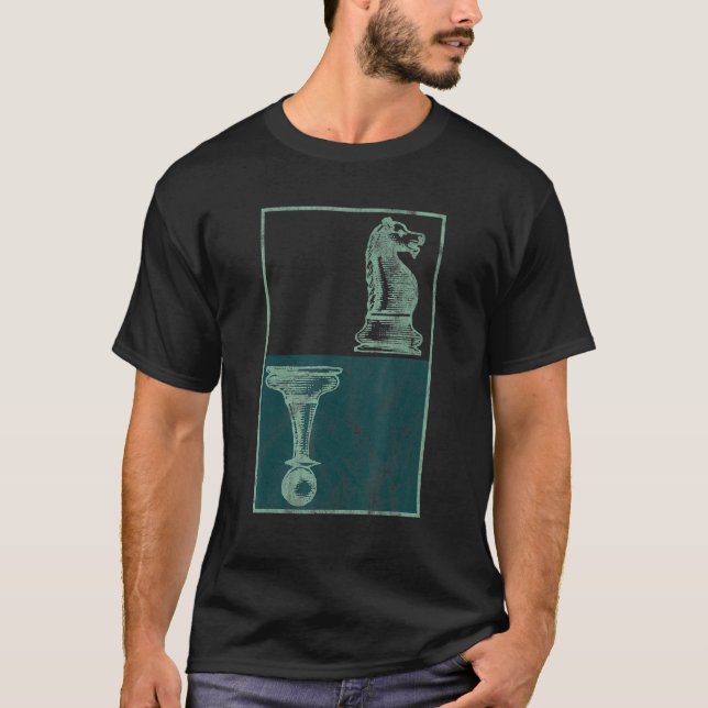 Chess Knight Horse Pawn Board Game Checkmate Chess T Shirt (Framsida)