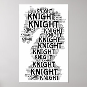 Chess Knight Ord Bild Poster