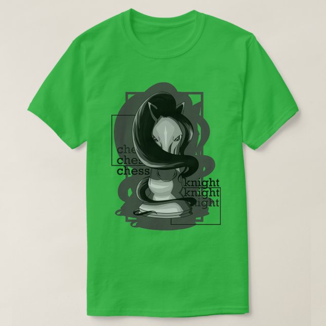 Chess Knight som Chess biet T Shirt (Design framsida)