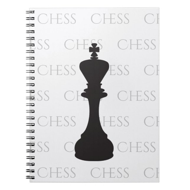 Chess Kung Classic Biet Modern Black, White Anteckningsbok (Framsidan)