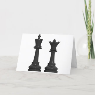 Chess Kung och Queen Humous Birthday Card Kort