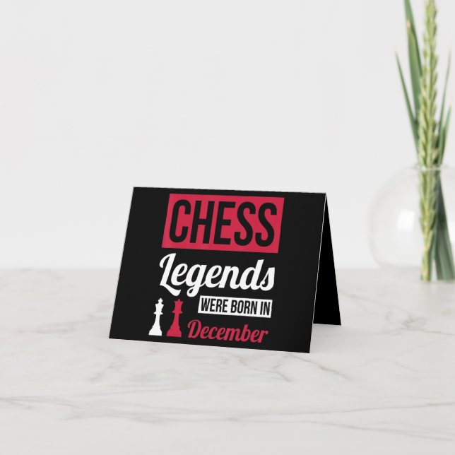 Chess Legends föddes i december Tack Kort (Framsida)