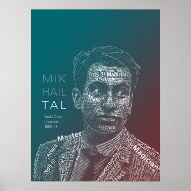 Chess Legends: Michail Tal Poster (Framsidan)