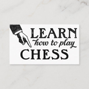 Chess Lessons Affärskort - Vintage för Coola Visitkort