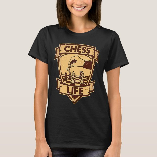 Chess Life Chess Prodigy Game of Strategy Chess T Shirt (Framsida)