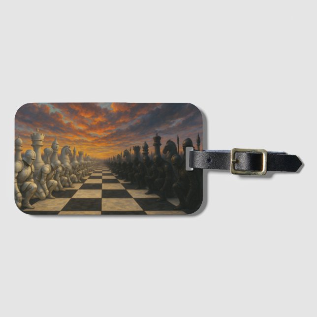 Chess Luggage Tag Bagagebricka (Framsida horisontal)