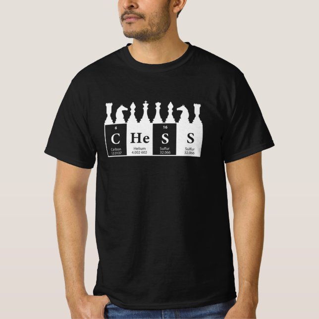 Chess Made of Inslag Graphic Chess Delar Design T Shirt (Framsida)