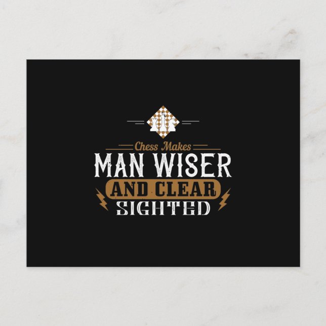 Chess Makes Man Wiser And Clear-Sighted Inbjudan Vykort (Framsida)
