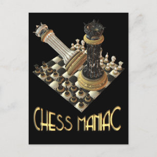Chess Maniac Vykort