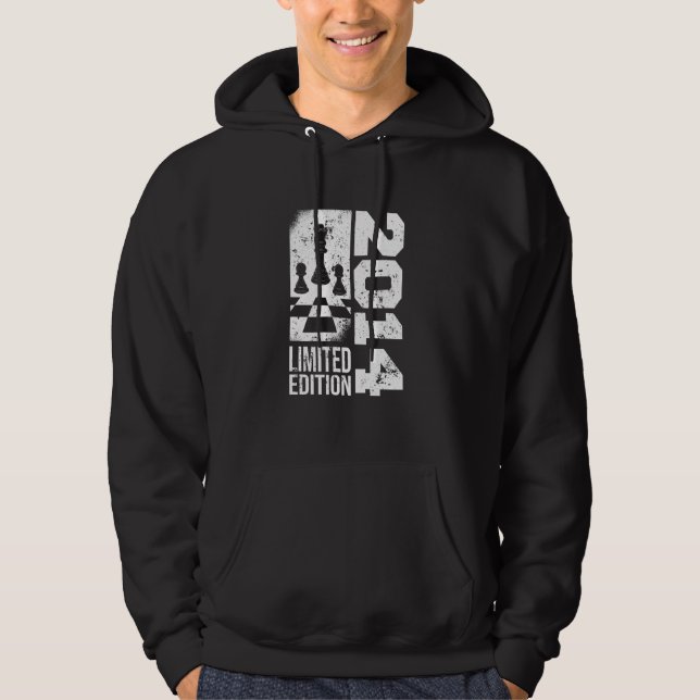 Chess-match 2014 Birthday Chess Delar Chess-player Hoodie (Framsida)