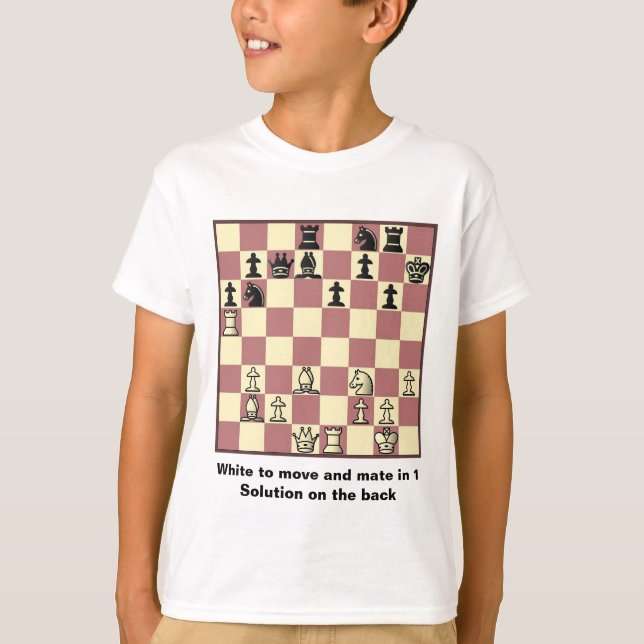 Chess Mate in 1 Puzzle #4 T-shirt (Framsida)