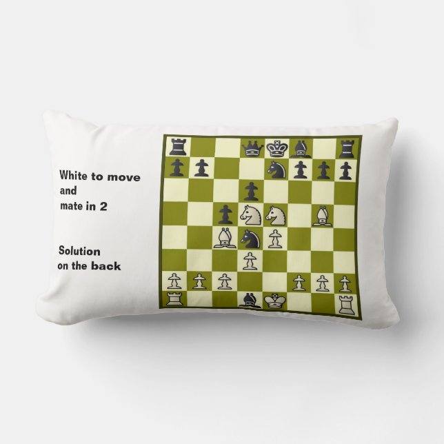 Chess Mate in 2 Puzzle #2 Lumbarkudde (Framsida)