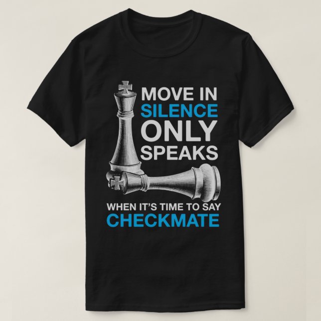 Chess med enbart högtalarkontroll för att flytta i t shirt (Design framsida)