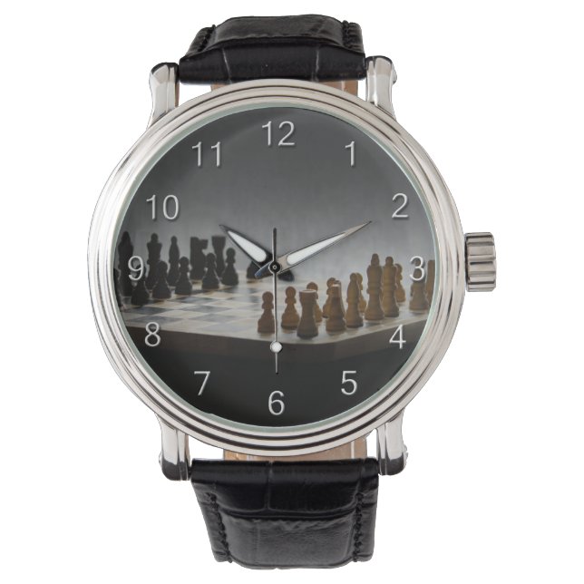 Chess med siffror armbandsur (Framsida)