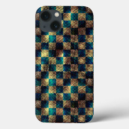 Chess med smutsig och skrapad effekt, blå gult