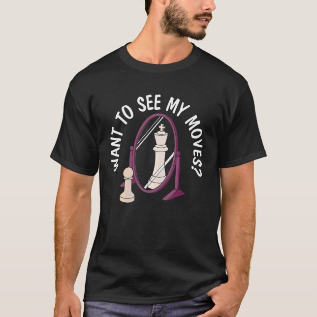 Chess Move Sport Grandmaster Board Game Chess Play T Shirt (Framsida)