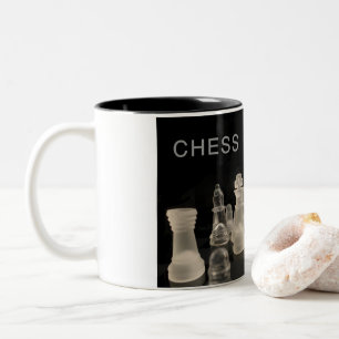 Chess mugg i svartvitt.