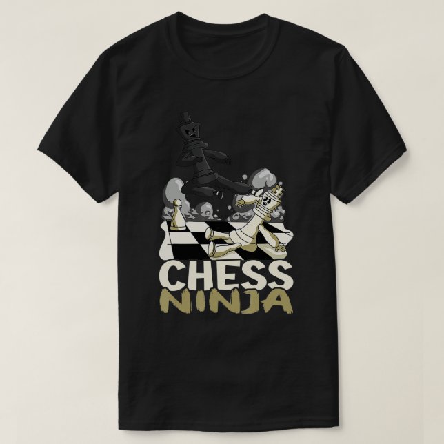 Chess Ninja Chess Player Chess Klubb Chess Älskare T Shirt (Design framsida)
