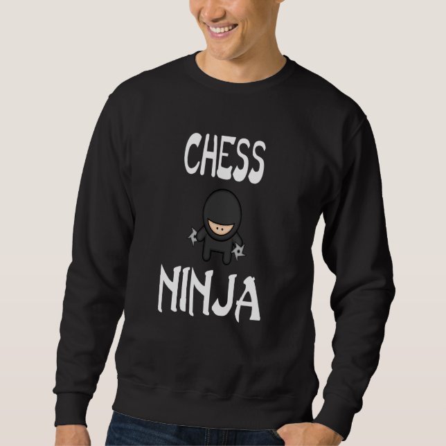 Chess Ninja Design Funny Shufabrik Design Ninjas # Lång Ärmad Tröja (Framsida)