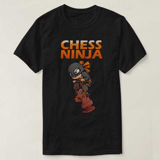 Chess Ninja | Funny Gamer and Strategy Design T Shirt (Design framsida)