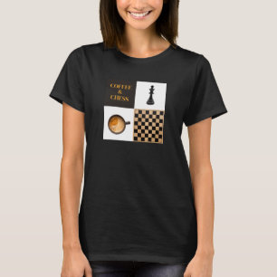 Chess- och kaffekaffespelare i Älskare och schacks T Shirt