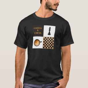 Chess- och kaffekaffespelare i Älskare och schacks T Shirt