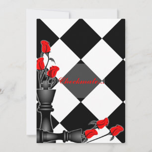 Chess och Ro gotiic Bröllop Inbjudningar