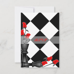 Chess och Ro gotiic Bröllop OSA Kort