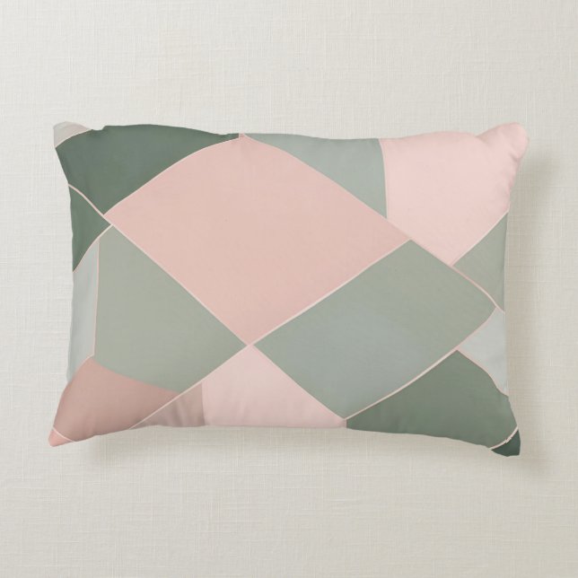 Chess on Sage Grönt AI art Prydnadskudde (Baksidan)