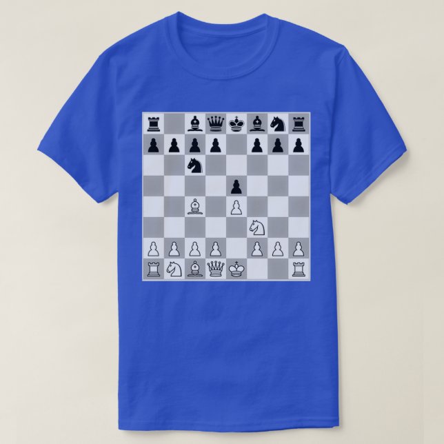 Chess Open Italy Game E4 Player Giuoco Piano T Shirt (Design framsida)