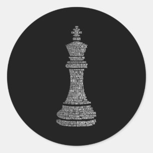 Chess Ord Chess Klubb Chess Player Chess Runt Klistermärke