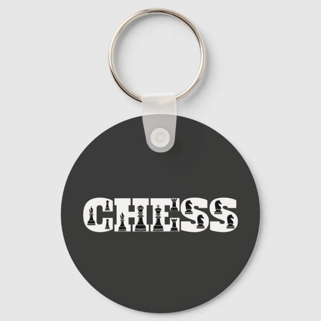 Chess Ord White Brev Black Delarare Kreativ Nyckelring (Framsida)