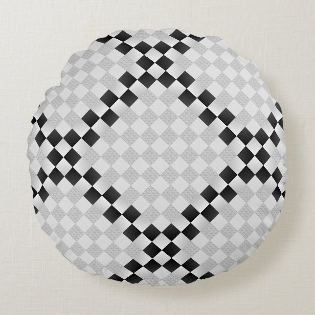 Chess Pad av Kenneth Yoncich Rund Kudde (Framsidan)