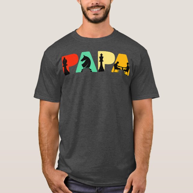 Chess Pappa Funny Pappa Far Favorite Hobby T Shirt (Framsida)