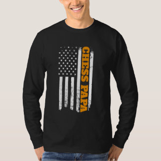 CHESS PAPPA Sports Pappa Player Coach USA flagga T Shirt
