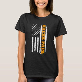 CHESS PAPPA Sports Pappa Player Coach USA flagga T Shirt