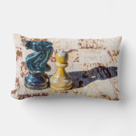 Chess Pawn och Knight - Veterans Lumbarkudde
