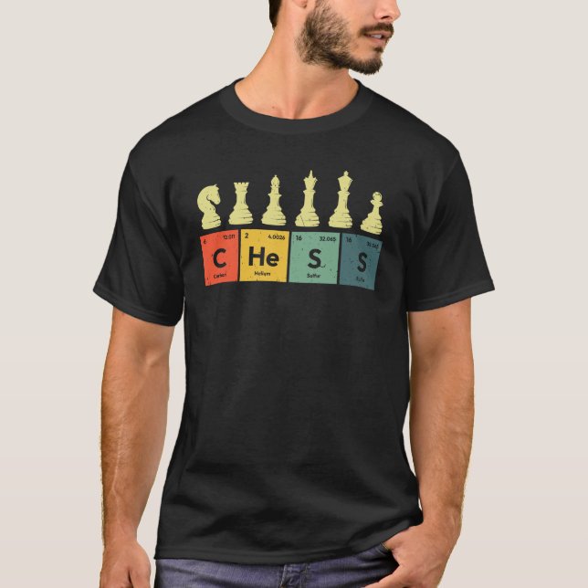 Chess Periodic Bord T Shirt (Framsida)