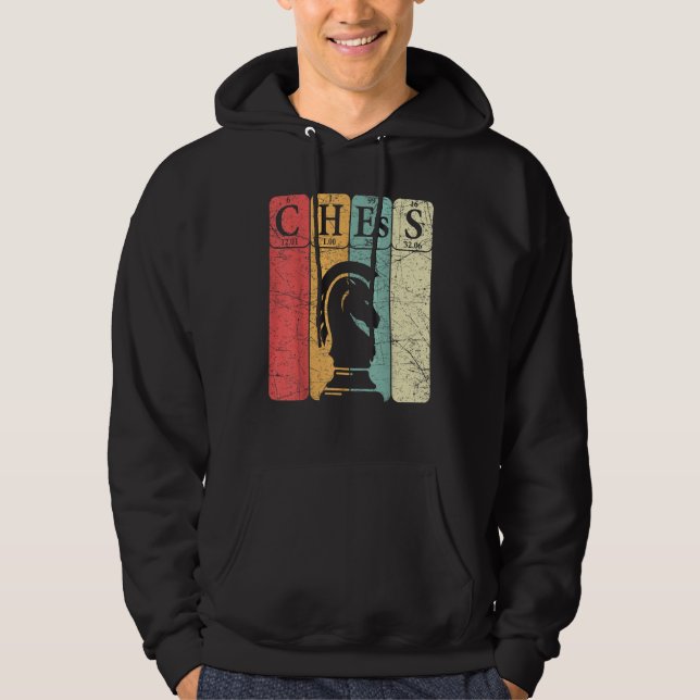 Chess Periodic Table Elements Nerd Chess Player Vi Hoodie (Framsida)