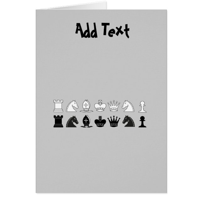CHESS - personlig CHESS-spelare Hälsningskort (Framsidan)