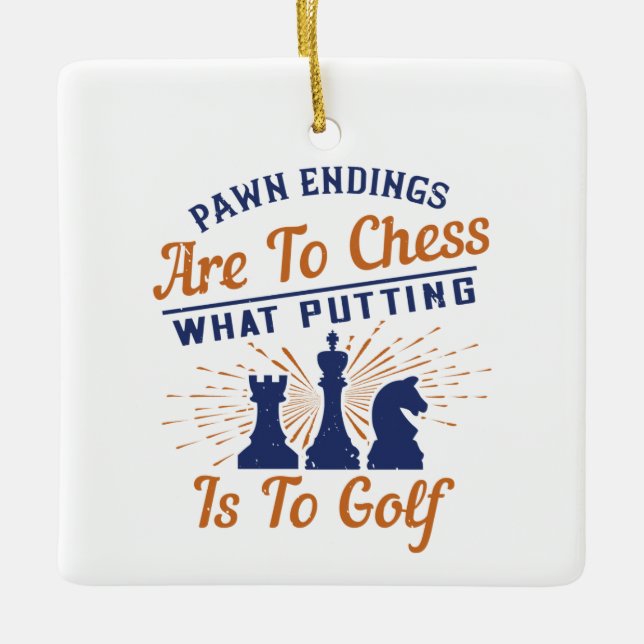 Chess - Pinnets ändar liknar Golf put Julgransprydnad Keramik (Framsida)
