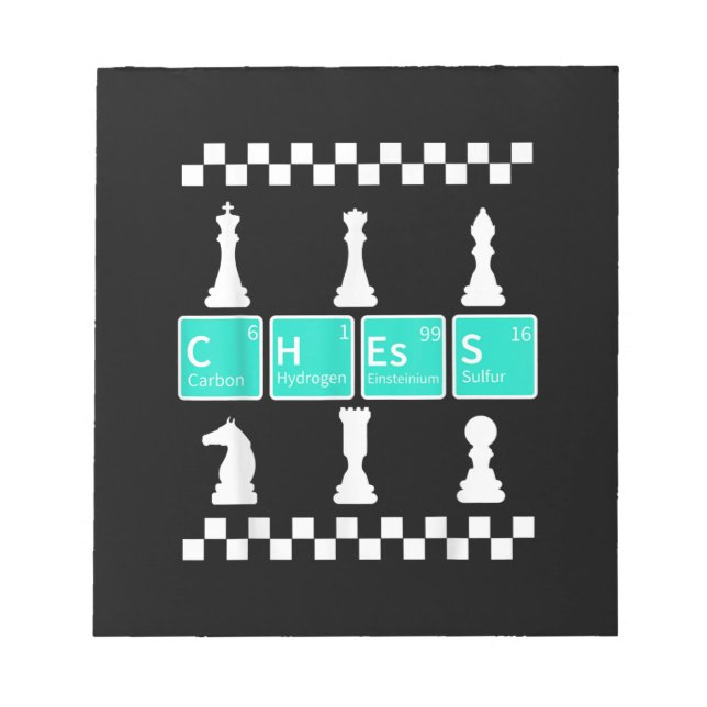 Chess Player Älskare Periodic Bord Funny Gift Mana Anteckningsblock (Framsida)