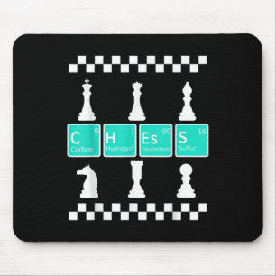 Chess Player Älskare Periodic Bord Funny Gift Mana Musmatta