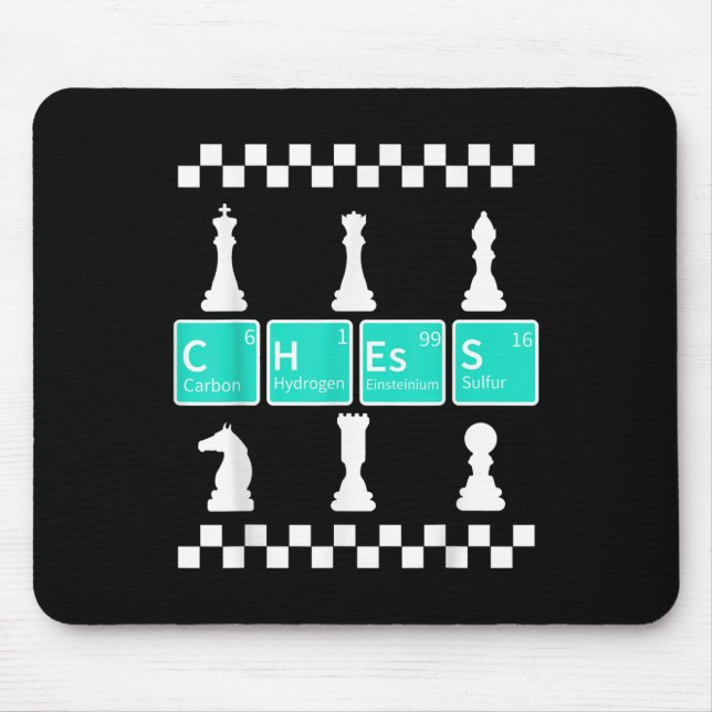 Chess Player Älskare Periodic Bord Funny Gift Mana Musmatta (Framsidan)