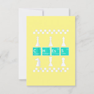 Chess Player Älskare Periodic Bord Funny Gift Mana Tack Kort
