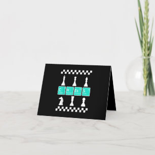 Chess Player Älskare Periodic Bord Funny Gift Mana Tack Kort