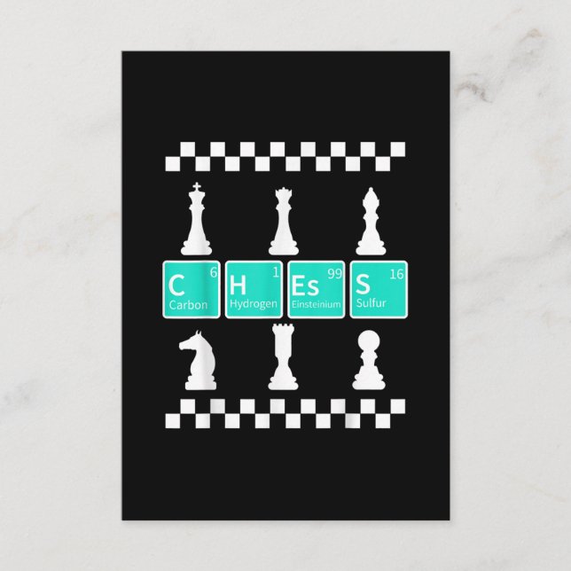 Chess Player Älskare Periodic Bord Funny Gift Mana Tilläggskort (Framsida)