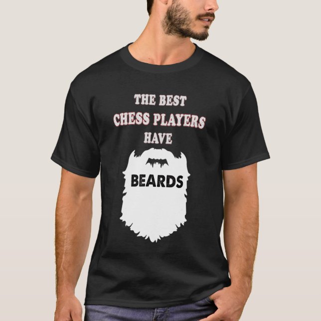 Chess Player Beards Kung Mind Game Beards Tee (Framsida)