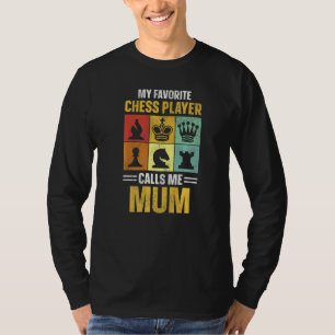 Chess Player Biet Mamma Mor drottning Retro Min fa T Shirt